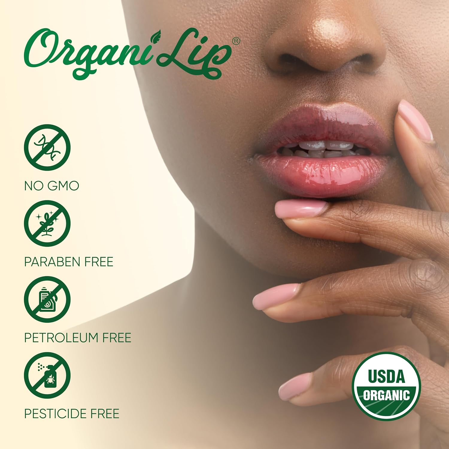 Organic Lip Balm, Spearmint Flavor, Ultra Hydrating Lip Moisturizer for Dry Lips, Oval Shaped Tube, USDA Certified Organic, 3 Pack - OrganiLip