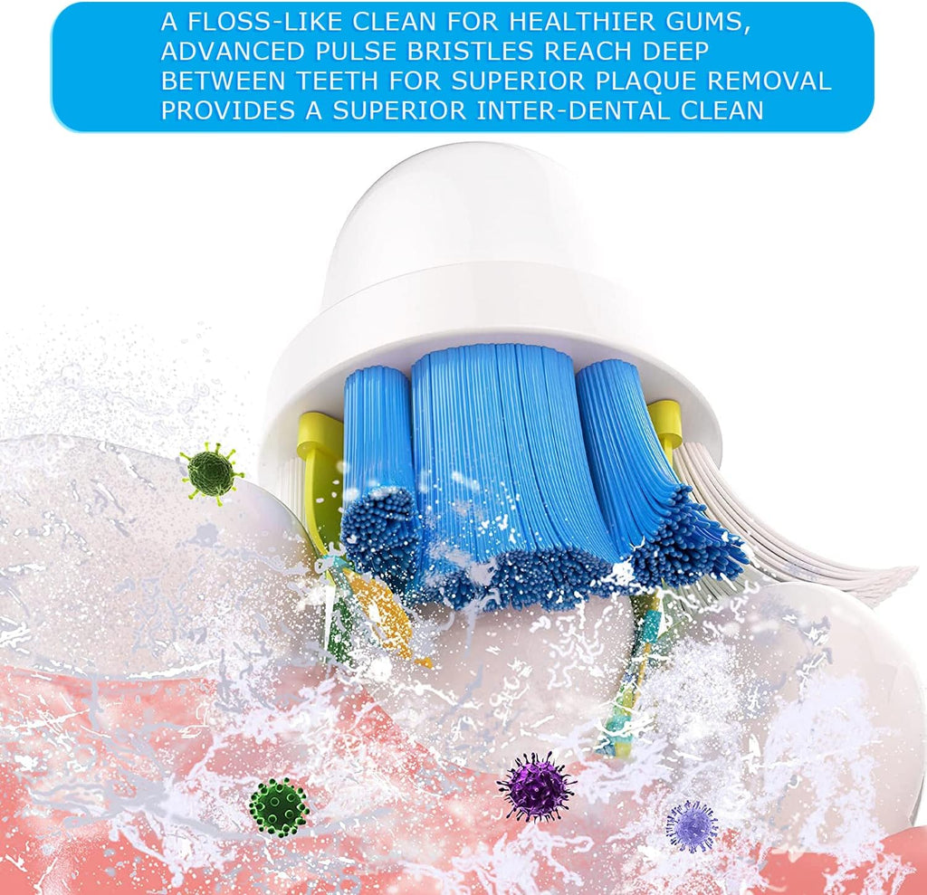 Replacement Brush Heads Compatible with Oral B Braun Electric Toothbrush - Floss Toothbrush Head Fits for Oral B Pro 1000 Genius Smart Series (12 Pack)