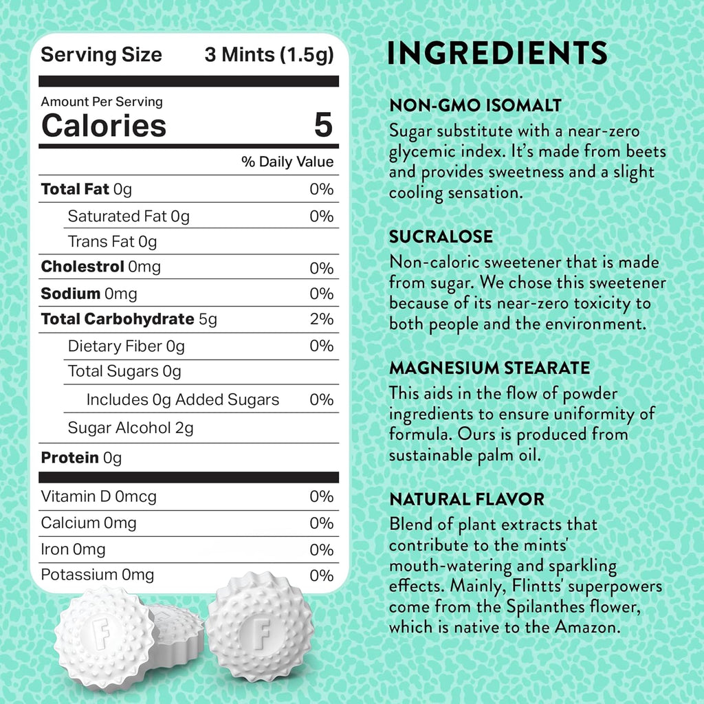 Flintts Mints Full House – Sugar Free Mouthwatering Mints for Dry Mouth Relief & Freshness – Vegan Oral Health Support with Sparkle Effect – Pocket Travel Saliva Substitute, Lozenges Alternative, Variety Pack