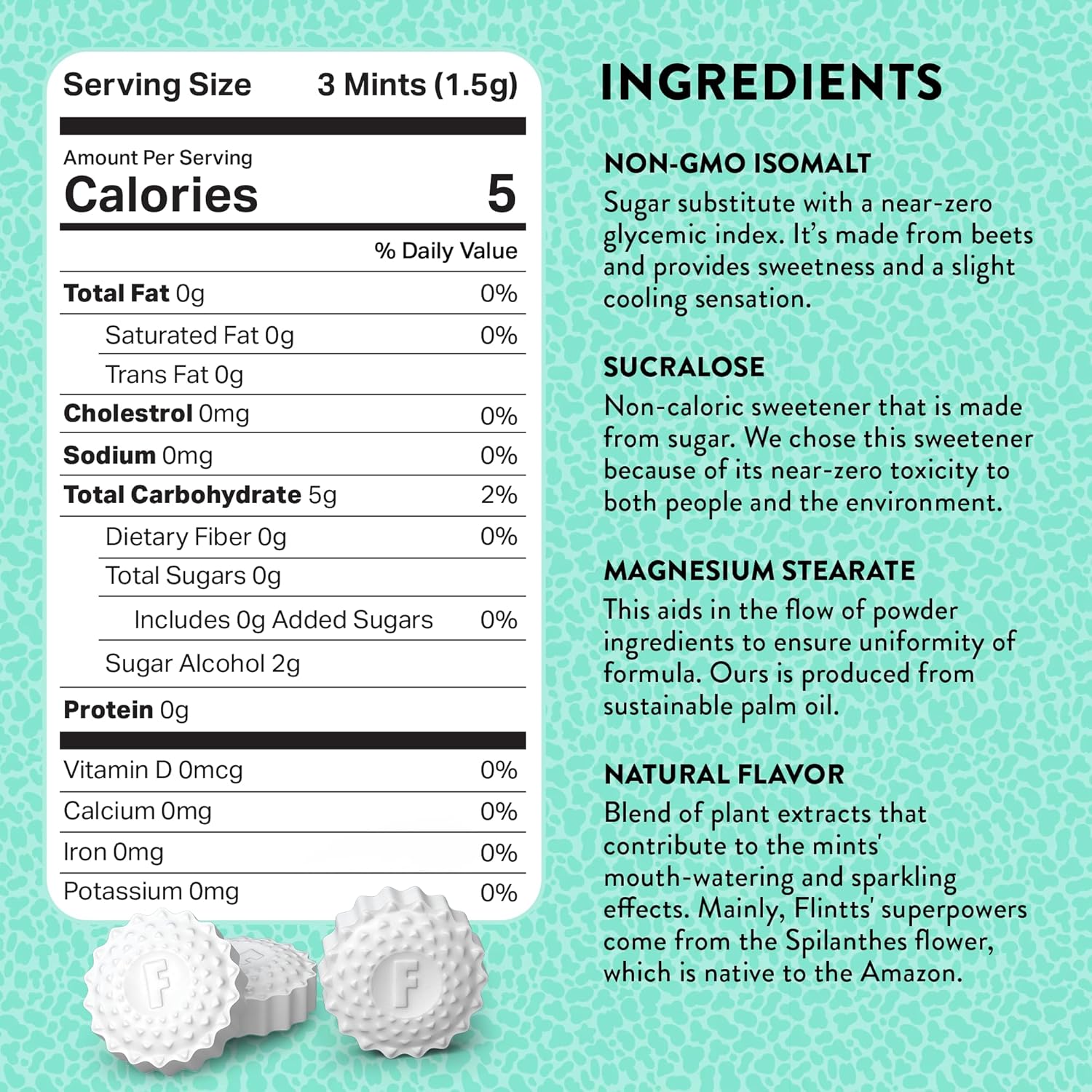 Flintts Mints Mint Stash – Sugar Free Mouthwatering Mints for Dry Mouth Relief & Freshness – Vegan Oral Health Support with Sparkle Effect – Pocket Travel Saliva Substitute, Lozenges Alternative, 2 Refill Packs