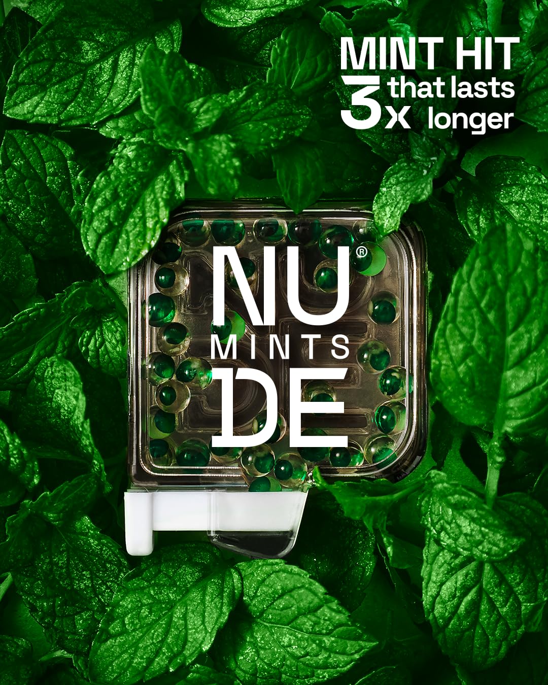 NUDE MINTS | Dual Action Liquid Capsules | Mouth Watering Mint - Lasts 3X Longer - 3X Stronger - Extreme Bad Breath Treatment For Adults - Sugar Free, 0 Calorie - Spearmint - 10 Pack - 300 Capsules