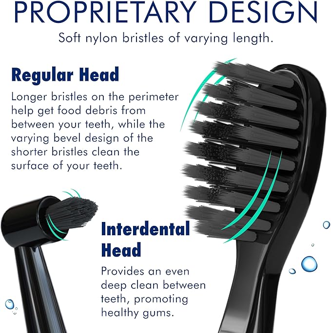 Sonic-FX Solo Electric Toothbrush w/ 10 Brush Heads + 1 Interdental, Charcoal Bristles, Rechargeable, Charging/Storage Base, 3 Brush Modes, Smart Timer, 2 Months Use on Full Charge, Coral Color
