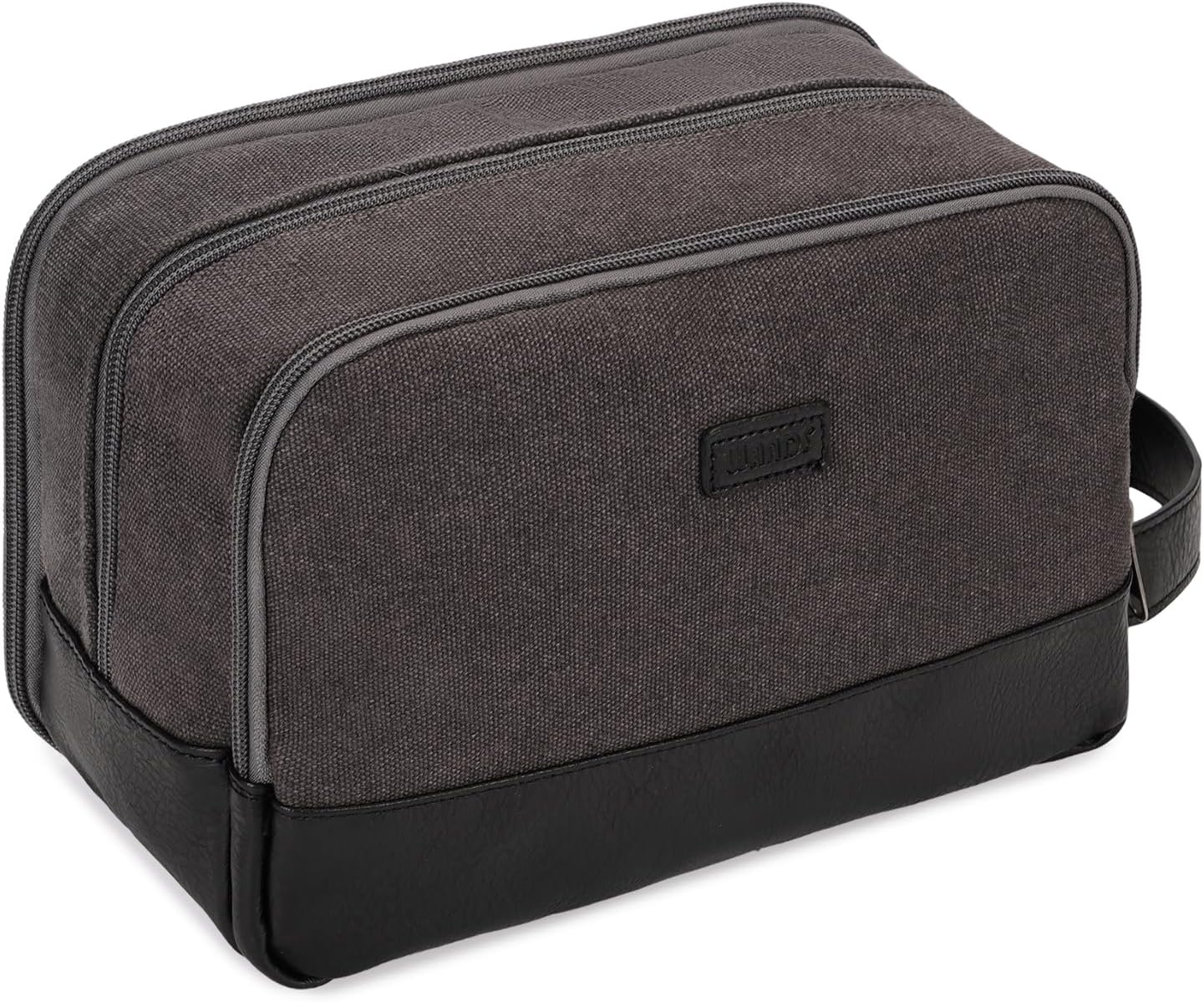 WANDF Travel Toiletry Bag for Men Large Toiletries Shaving Bag Water Resistant Hanging Dopp Kit Travel Accessories Bag for Women Men (Dark Grey)