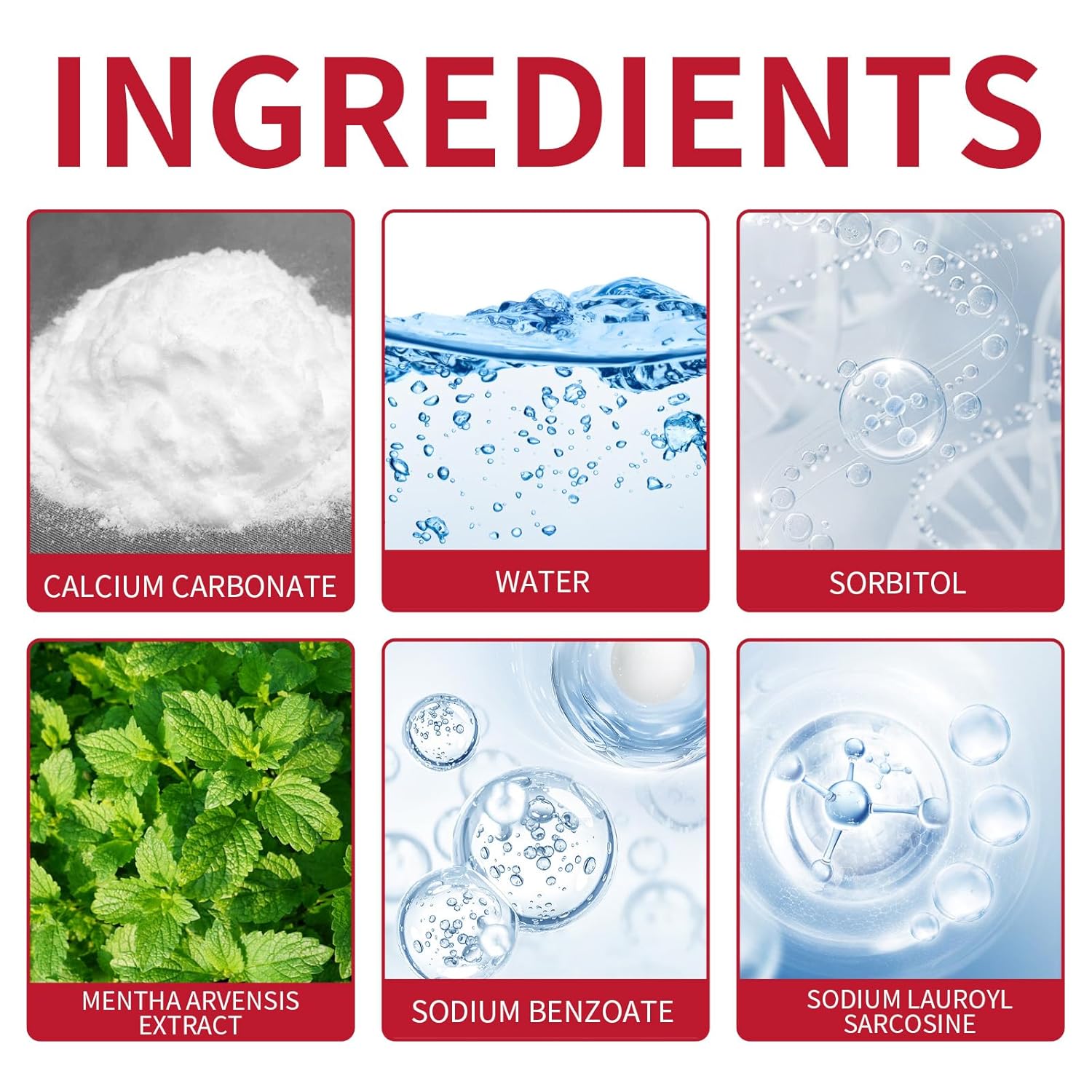 2025 New Sp-6 Probiotics Whitening Toothpaste-Fluoride-Free, Enhanced Formula with 6 Probiotics for Gum Care & Fresh Breath, Fresh Mint Flavor(2PC)（Red）