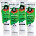 MOUTHWATCHERS Whitening Fluoride Free Naturally Sourced Toothpaste, 4 Tubes, 3 oz Each, for Sensitive Teeth and Gums, Organic, SLS Free, Fresh Organic Mint and Propolis, by Dr. Plotka's