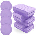 120 Pcs Facial Sponge Compressed, Luxiv Face Cleansing Sponge Estheticians Compressed Makeup Facial Sponge Round Wash Face Sponges for Women Compress Exfoliating Removal Sponge (Purple)