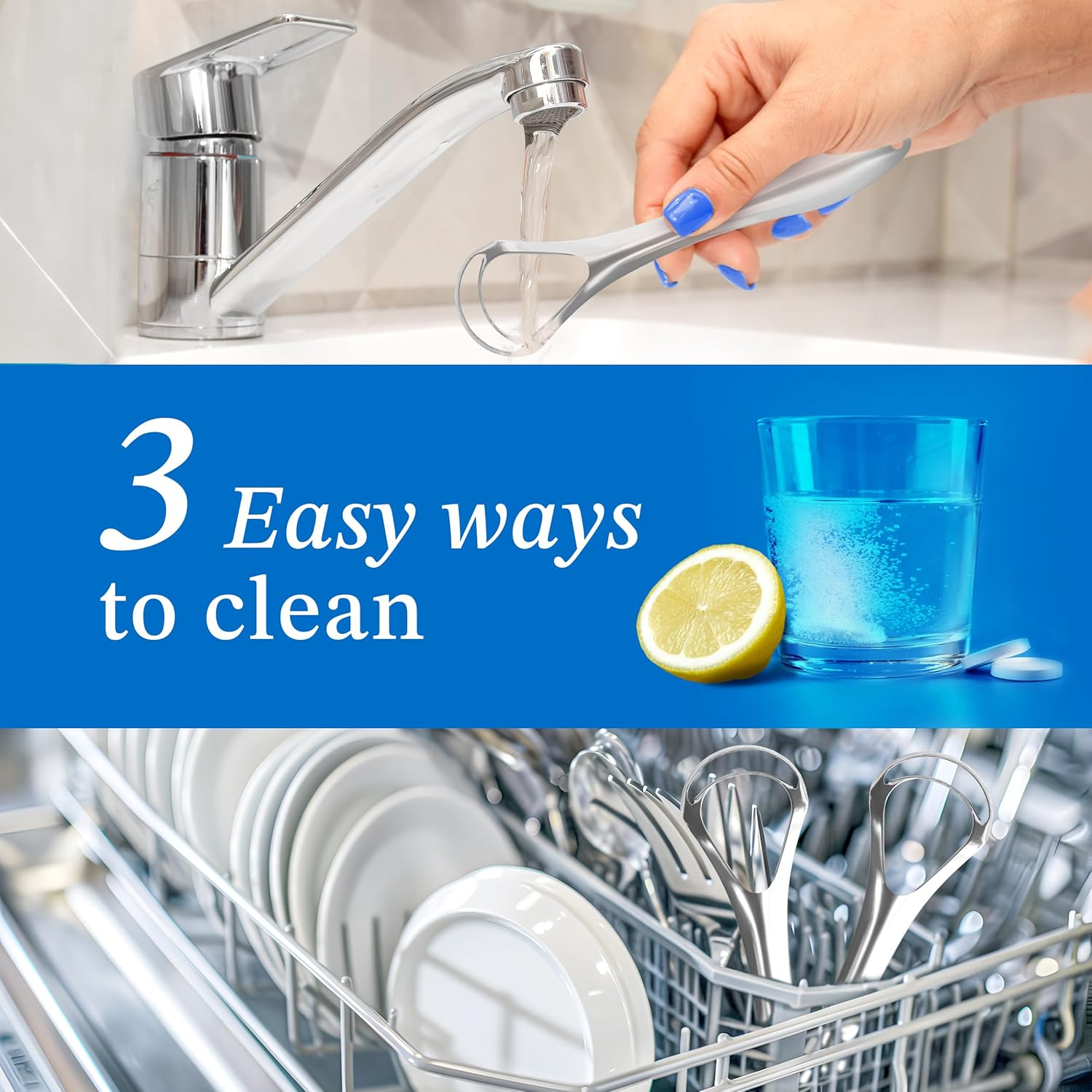 Mouthology Metal Tongue Scraper, Reduce Bad Breath in Seconds, Stainless Steel Tongue Cleaners for Adults, Metal Tounge Scrubber, Tongue Scraper Cleaner for Fresh Breath Tongue Brush (One Pack)