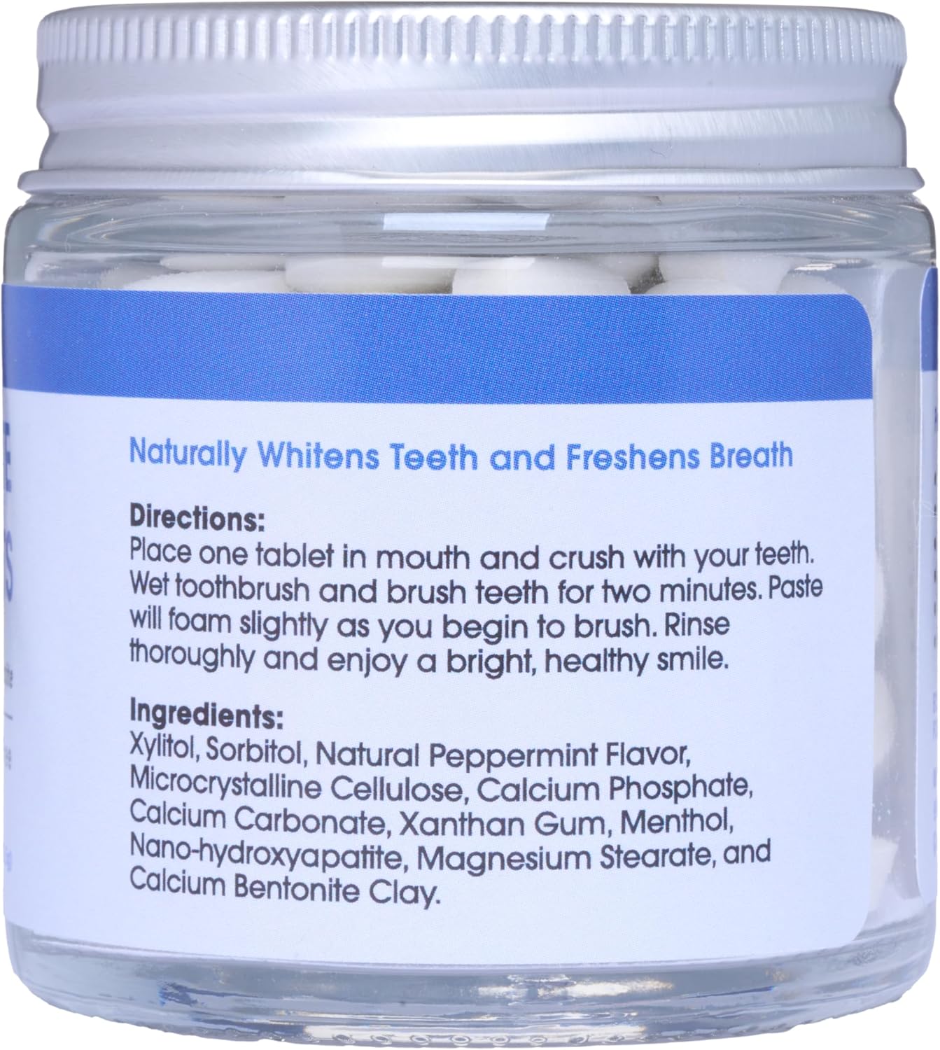 Toothpaste Tablets – Peppermint | Nano Hydroxyapatite Toothpaste Tablets Chewable | Fluoride Free l 90 Tabs