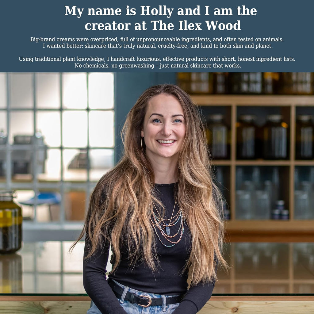 The Ilex Wood - Lip Balm Pack of 3 - Lemon Balm and Peppermint - All natural, coldsore prevention, cruelty free, plastic free, moisturising lip balm, handcrafted - 3 x 10ml (3 x 0.34 fl oz)