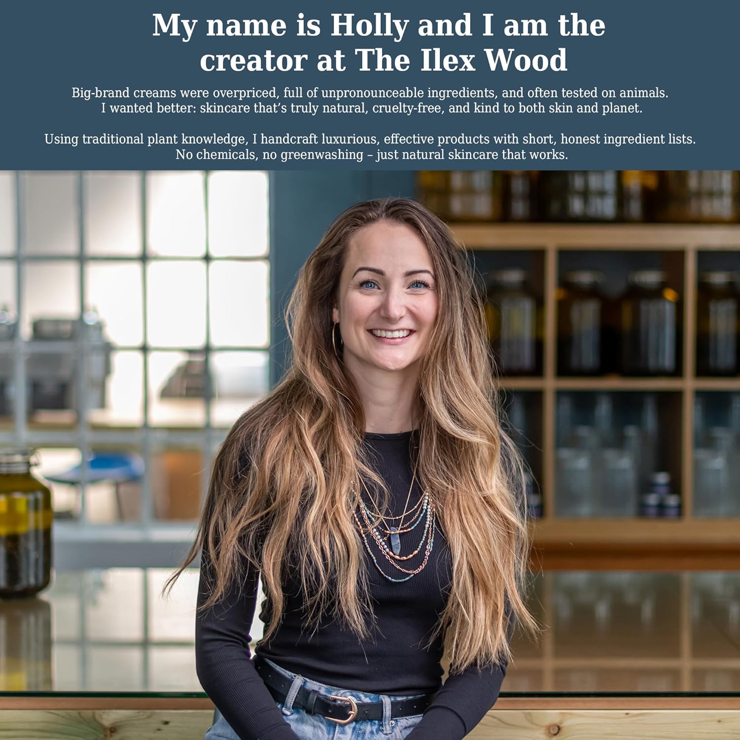 The Ilex Wood - Vegan All Natural Lip Balm - Lemon Balm and Peppermint - Cold Sore Treatment for Lips, Palm Oil Free, Cruelty Free, Plastic Free, Moisturising Lip Balm, Handcrafted - 10ml (0.34 fl oz)