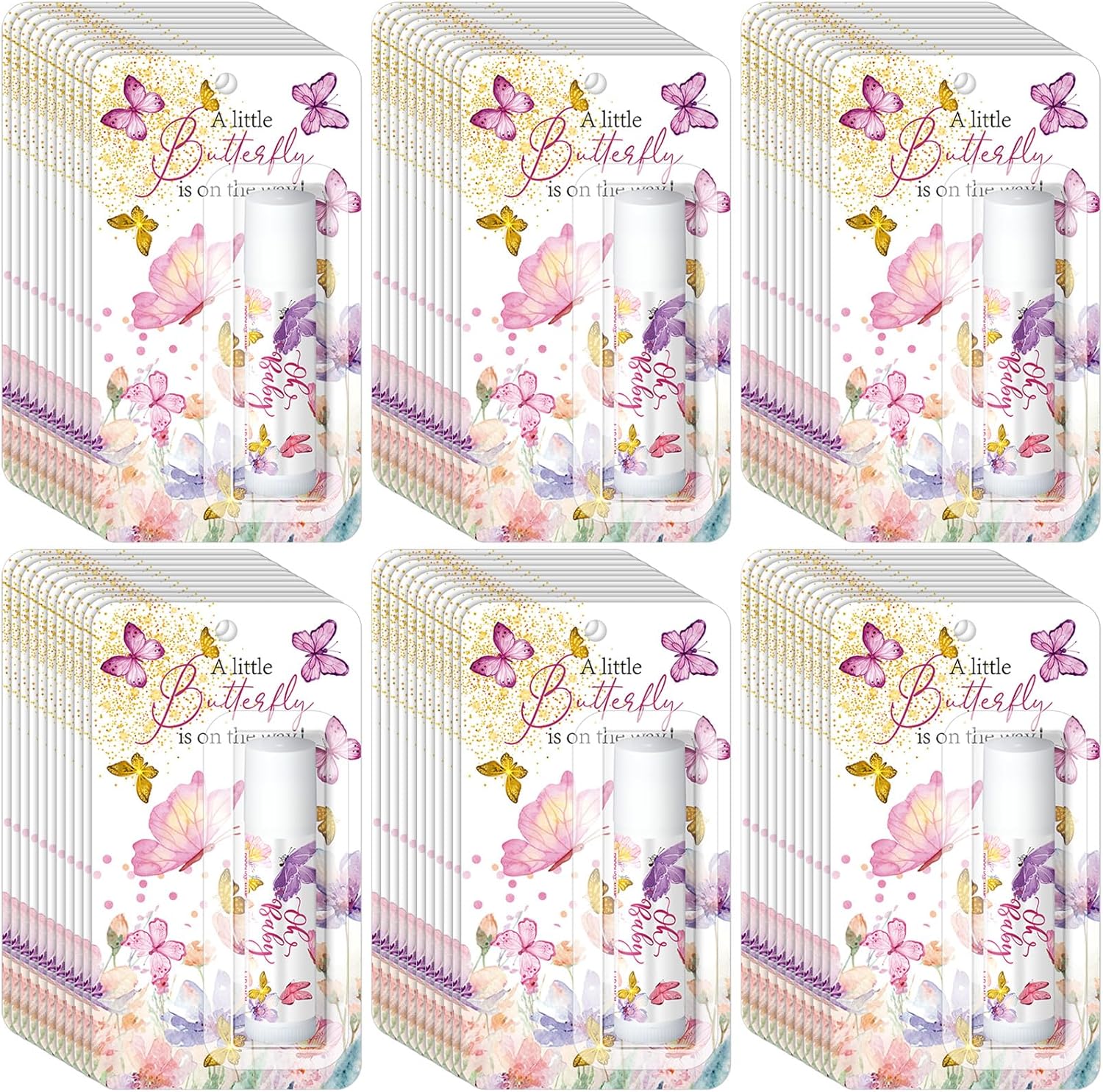 30 Pack Christmas Butterfly Baby Shower Games Prizes Party Gifts Bulk Lip Balms Favors for Winners Adults Guests Gender Reveal Favors Decorations Baby Shower Souvenirs Gifts Stocking Stuffers