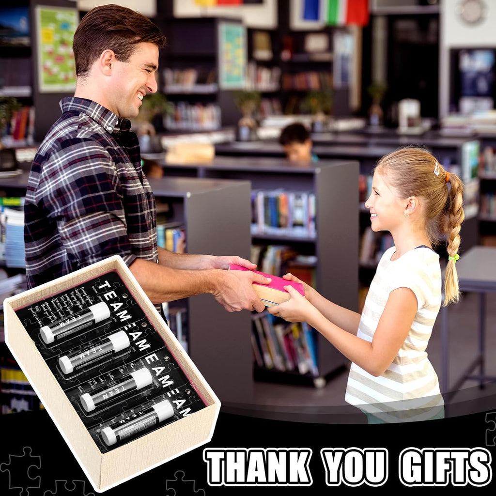 30 Pack Christmas Employee Appreciation Gift Lip Balms Bulk Staff Teacher Team Volunteer Thank You Gift Thanksgiving Christmas Appreciation Party Favor for Women Men(Team,Black)