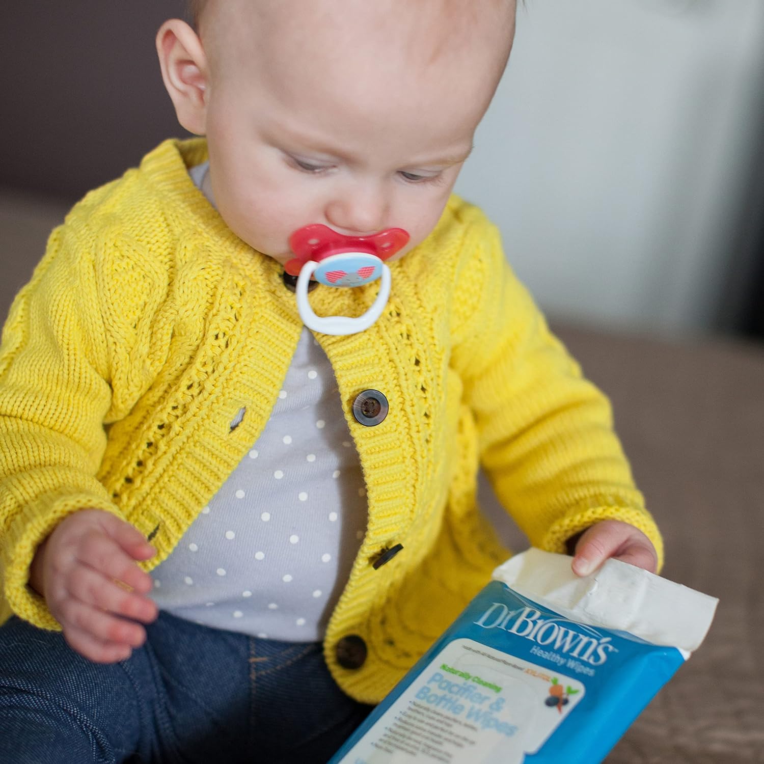 Dr. Brown's Healthy Wipes Variety Pack, Tooth and Gum, Nose and Face, Bottle and Pacifier, Cleaning Wipes, 100 count, 3-Pack Variety (Packaging May Vary)