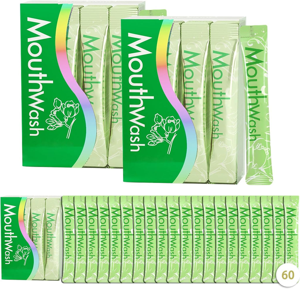 60PCS Travel Size Mouthwash,Portable Mini Mouthwash,Long-Lasting Freshness Travel Mouth Wash for Oral Care A16