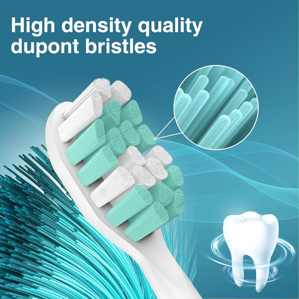 Aoremon Replacement Heads for Philips Sonicare 4100 5100 5300 6100 Electric Toothbrush and fit for Most Phillips Sonicare Click-on Model-10 Pack