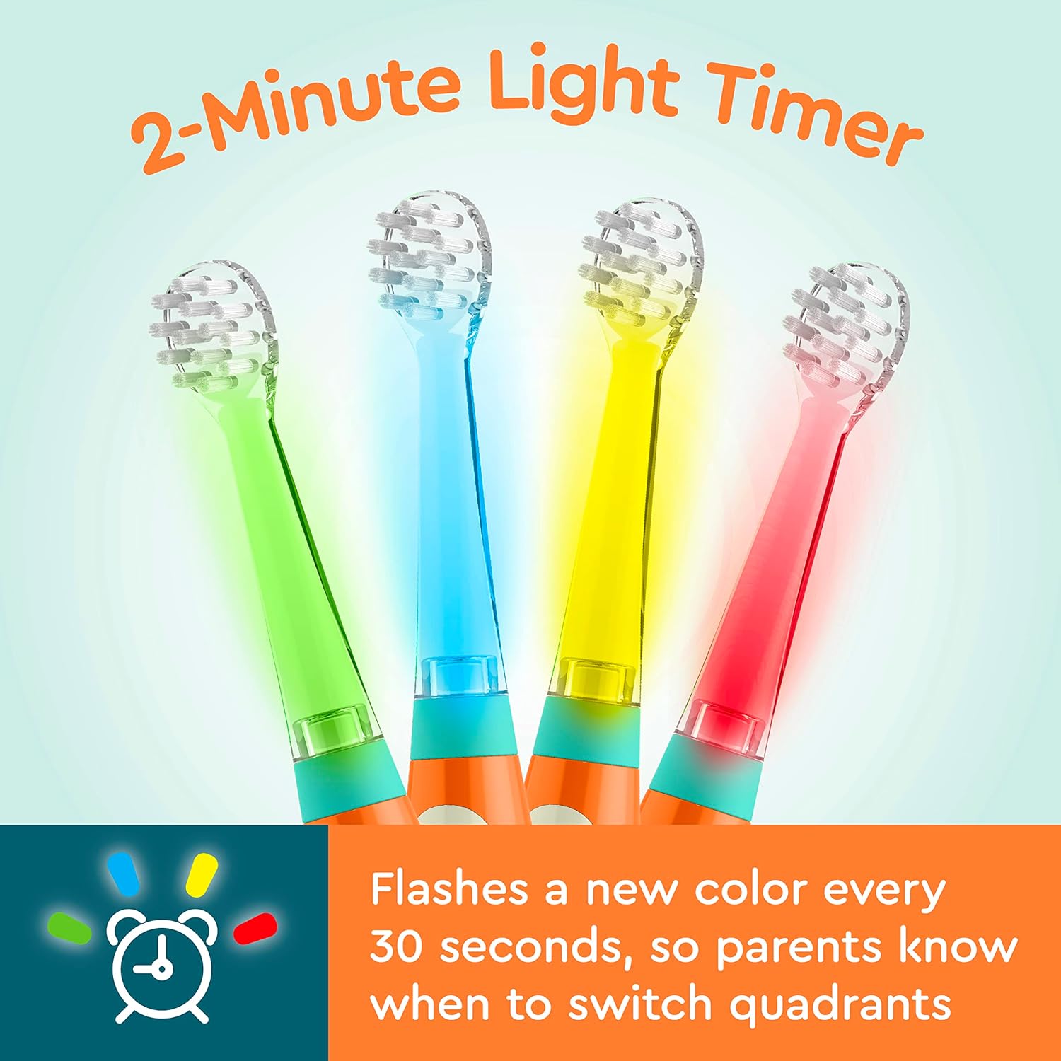 Brusheez Little Toddlers’ Sonic Toothbrush - Safe & Gentle Toothbrush for Ages 1-3 with Built-in, Light-Up 2-Minute Timer, Extra Brush Head, & Storage Base for First-Time Brushers (Fuzzy The Fox)