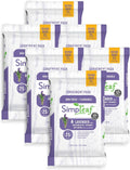 Simpleaf Flushable Wet Wipes Lavender| Eco-Friendly, Paraben & Alcohol Free | Hypoallergenic & Safe for Sensitive Skin | Soothing Aloe Formula | (6 x 25 Counts Convenient Pack) 150 Counts Total