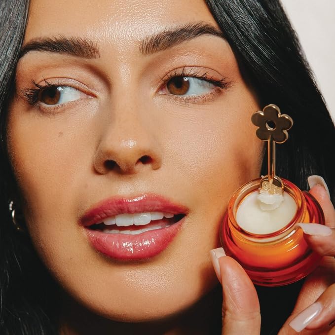 Poppy & Pout Cinnamint Overnight Lip Mask – Nourishing Natural Lip Treatment with Shea Butter & Beeswax – Cruelty Free, Recyclable Glass Jar (0.65 oz)