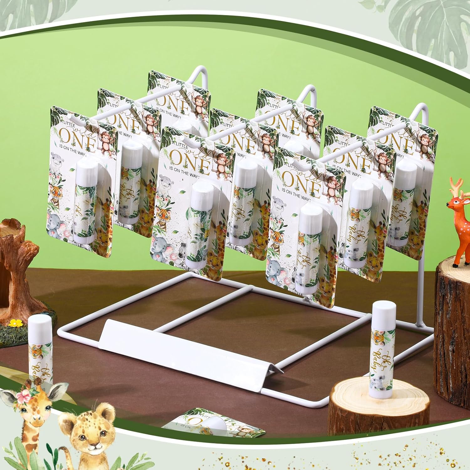 30 Pack Christmas Safari Baby Shower Games Prizes Party Gifts Bulk Lip Balms Favors for Winners Adults Guests Gender Reveal Favors Decorations Baby Shower Souvenirs Gift Bags Stocking Stuffers