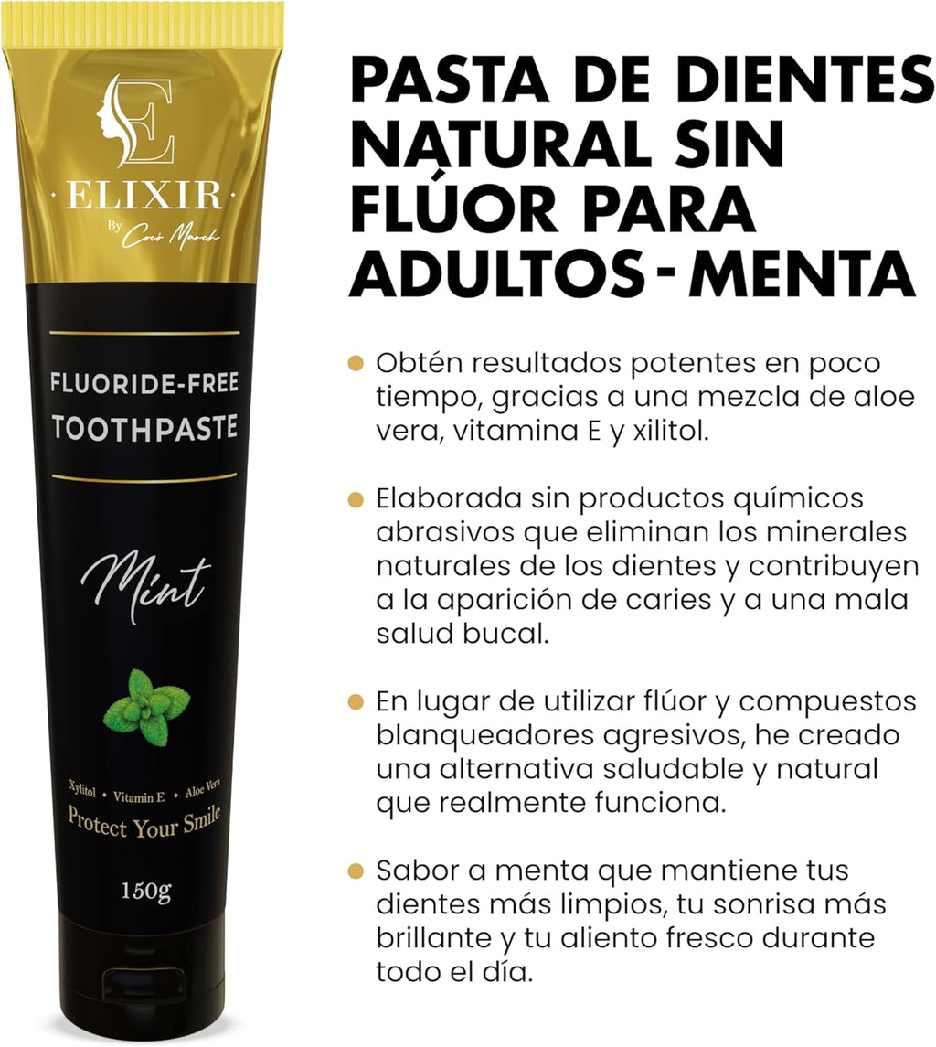 Fluoride Free Brightening Natural Toothpaste Mint Adult 5.3 oz (150g) by Cocó March