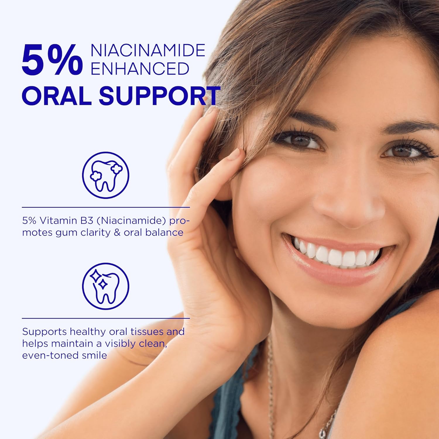 PearlSmile Niacinamide Hydroxyapatite Whitening Toothpaste – 10% Nano Hydroxyapatite + 5% Niacinamide – Strengthens Enamel, Remineralizes, Brightens Teeth – Fluoride-Free, Travel Size, 4.2oz (120g)