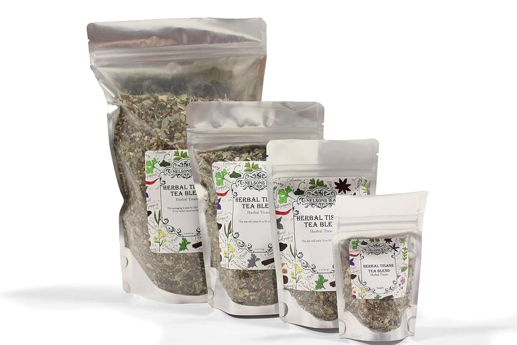 Nelson's Tea Mint Melange - Caffeine-Free, Herbal Loose Leaf Tea - Green Rooibos, spearmint, echinacea, linden leaf, coriander, eucalyptus (Sample 0.3 Oz)