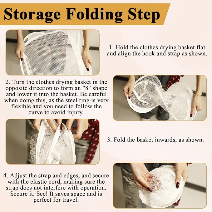 Mesh Collapsible Small Wall Laundry Baskets,3pcs Small Hanging Laundry Bag with Handle Portable Foldable Hamper for Hotel, University Dormitory Room Bathroom Travel Storage