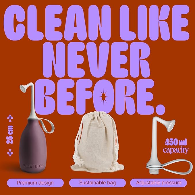 Butt & Intimate Shower 3.0 – Mobile Travel Bidet & Sustainable Intimate Shower, Replaces Wet Wipes, Saves Toilet Paper, Portable Handheld Bidet, Travel Bag Included, BPA-Free - Royal Ruby