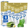 Pearlie White Active Remineralization Fluoride Free Toothpaste | 3.8oz/110gm | Remineralizing Toothpaste for Tooth Enamel Repair | Helps Remove Stains | Contains Hydroxyapatite and Xylitol | Pack of 6