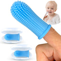 Baby Toothbrush, 360 Degree Bristle Silicone Baby Toothbrush 6 to 12 Months, and Toddler Toothbrushes 1-2, Set of 2 - Blue