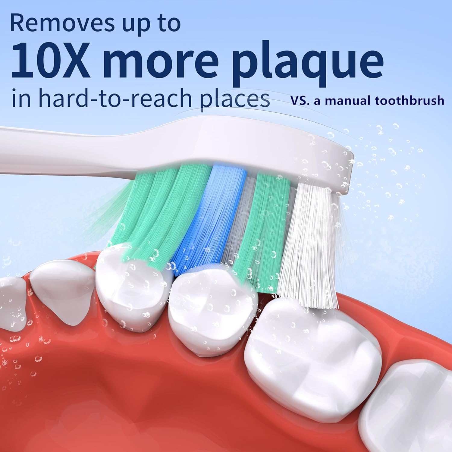 Replacement Toothbrush Heads Compatible with Philips Sonicare Electric Toothbrush, 10 Pack, Refills