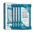 Active Body Wipes, XL Rinse-Free Shower Wipe for Adults, 9" x 12" Extra Large, Aloe, No Rinse Bath Wash Cloth - Gym, Sports, Travel, Camping, Elderly Care, Portable 12 Ct Packs (48 ct)