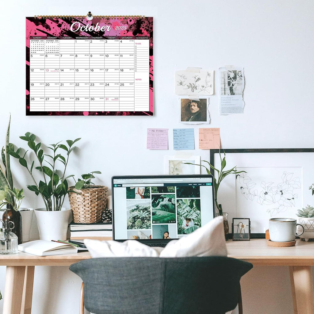 2025-2026 Wall Calendar, Calendar 2025-2026, 18 Month Calendar July 2025 - December 2026, 14.8" X 11.5", Calendar with Twin-Wire Binding, Hanging Hook and Julian Dates (Colorful Ink)