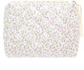 PAZIMIIK Quilted Makeup Bag Large Travel Zipper Soft Cosmetic Pouch for Women Girls Make Up,Floral Purple