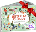Sticker Book for Kids 2-4, 500+ Kids Stickers, Let's Play Outside by Cupkin 12 Coloring Pages 12 Side by Side Scenes, Fun Toddler Travel Activity Coloring and Sticker Books for Ages 4-8 + 8-10