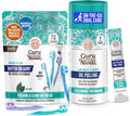 GuruNanda Travel-Ready Oral Care Bundle – 70ct Disposable Pre-Pasted Toothbrushes & 7 Coconut Oil Pulling Sachets for Fresh Breath & Clean Smiles on The Go