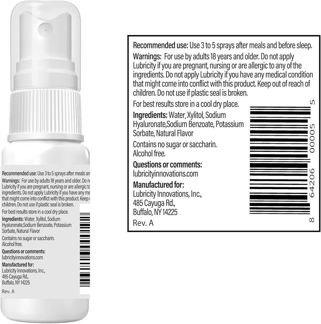 Moisturizer Oral Spray - Advanced Formula - Hyaluronic Acid and Xylitol, Saliva Substitute Oral Spray, The Most Satisfactory Solution in Dry Mouth Products (0.5 Fl. Oz., Strawberry)