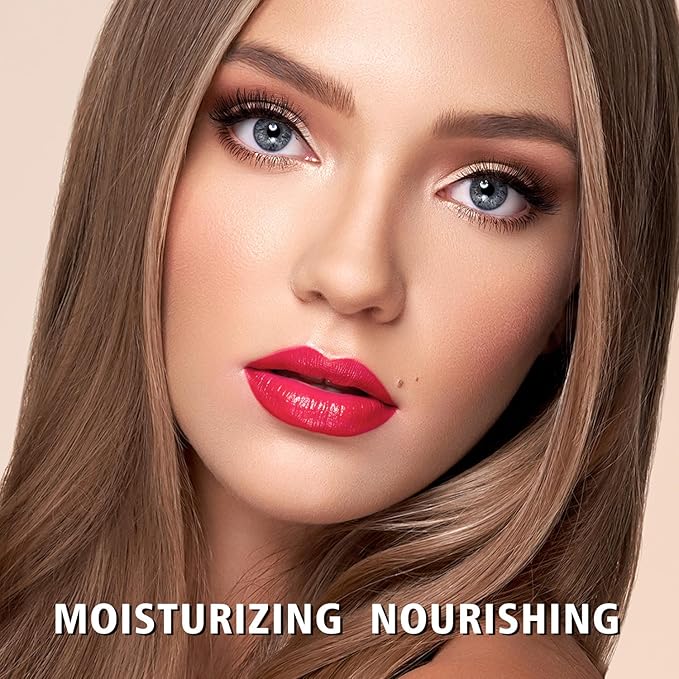 MAKI YIKA Moisture Red Lipstick for Women Hydrate Tinted Lip Balm for Dry Cracked Lips Weightless Glossy Lip Color Juicy Finish, MA066 Raspberry