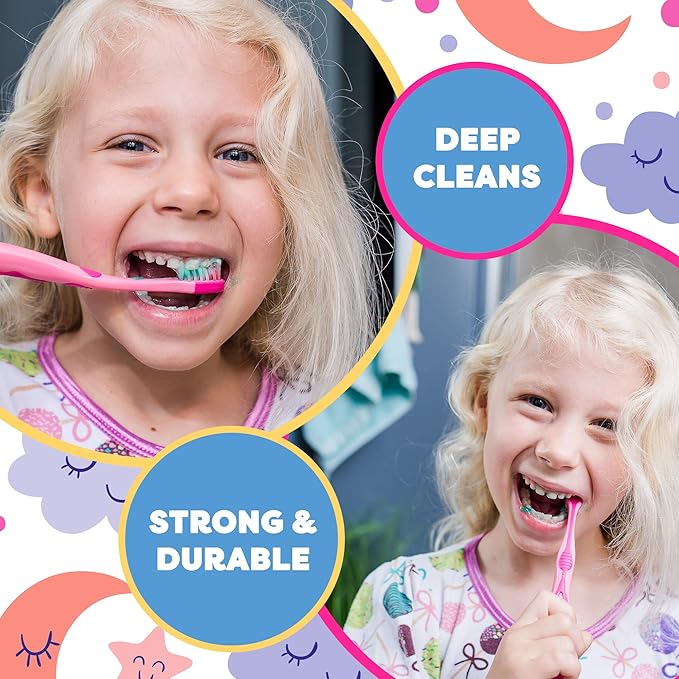 Kids Toothbrush Suction Cup with Covers, Toddler Toothbrush Soft Bristles, Child Toothbrush Suction Cups For Easy Access, Toddler Toothbrushes Handles Perfect For Tiny Hands of Boys and Girls (6 Pack)