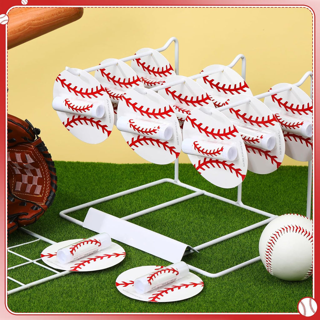 35 Pack Christmas Lip Balm Gifts Bulk Baseball Natural Moisturizing Lipstick Set Baseball Party Favors Sports Gift for Team Teen Adults Birthday Party Game Decorations Team Inspirational Gifts