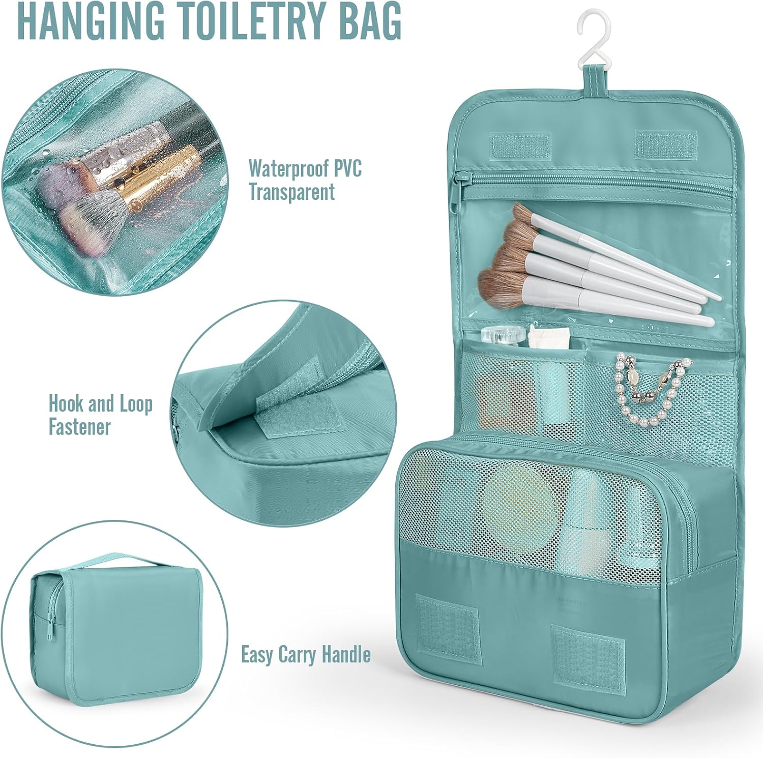 Veken 10 Set Packing Cubes for Travel Essential, Suitcase Organizer Bags in 4 Sizes, Carry-On Luggage Accessories with Large Laundry & Hanging Toiletry Bag, Must-Have for Airplane, Road Trip & Camping