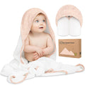 KeaBabies Hooded Baby Towel for Newborn - Viscose Derived from Bamboo Large Baby Bath Towels with Hood for Boys, Girls, Toddler, Extra Absorbent & Soft Newborn Bath Essentials (Crystal, Regular)