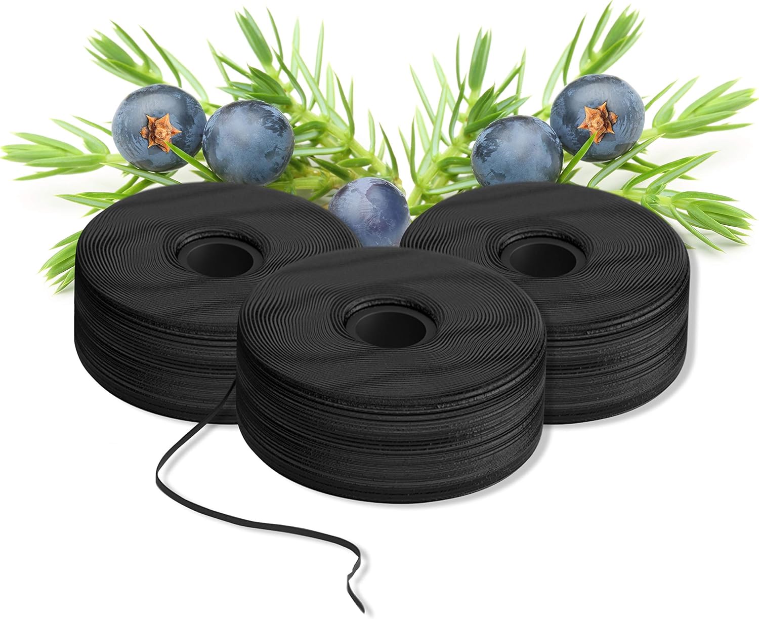 BURST Expanding Dental Floss Refills (32 Yards/3 Pack) | Juniper Berry Aroma Bobbins | Woven Tooth Floss | Stain-Absorbing | Vegan | Paraben, BPA & Cruelty-Free | Smart Expanding Floss Refills