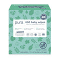 Pura Natural Sensitive Baby Wipes, 99% Water, Unscented & Hypoallergenic, Suitable for Sensitive & Eczema-prone Skin, Hypoallergenic, EWG Verified, 10 Pack of 60 Wet Wipes (600 Diaper Wipes) Bulk Buy