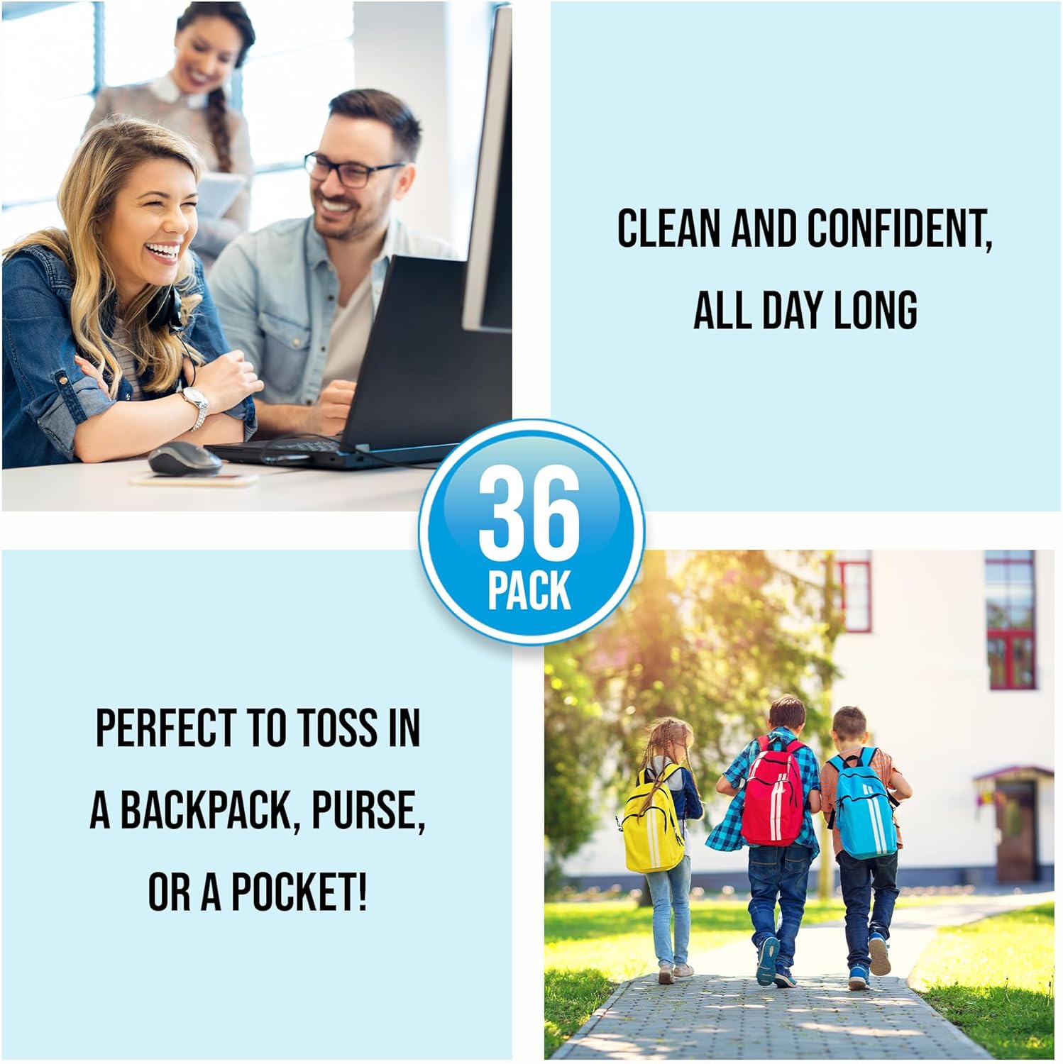 Soft Bristle Mini Individually Wrapped Disposable Toothbrush, Travel Set (36 Pack)