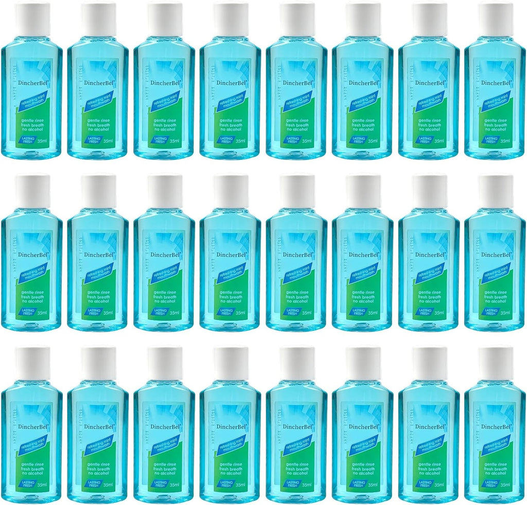 Mouthwash Travel Size, Portable Original Mint Mini Mouthwash Bulk, 35ml/1.2oz (24Pack, Mint)