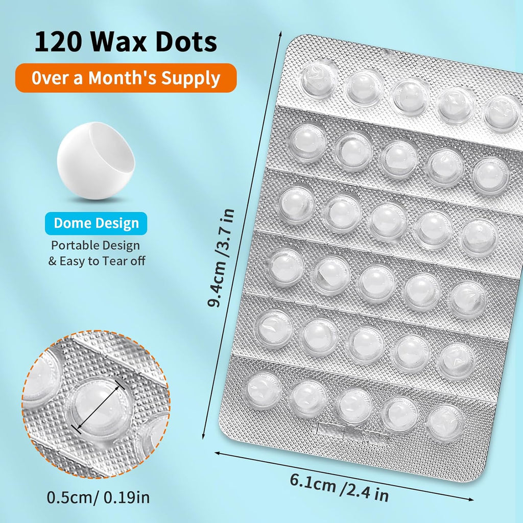 Orthodontic Wax 120 Pack, Easy to Mold Braces Wax, Dental Wax Long-Lasting Hold, Portable and Easy to Tear,Food Grade Relief Wax for Home Travel Office (Mint+Strawberry)