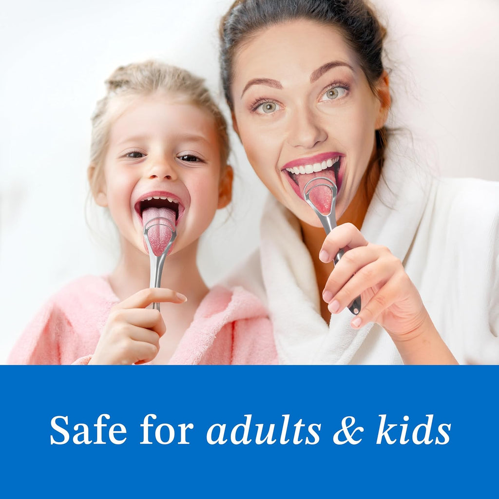 Mouthology Metal Tongue Scraper, Reduce Bad Breath in Seconds, Stainless Steel Tongue Cleaners for Adults, Metal Tounge Scrubber, Tongue Scraper Cleaner for Fresh Breath Tongue Brush (One Pack)