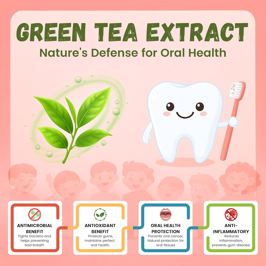 Enoble Kids Toothpaste | Natural Whitening Fluoride-Free Toothpaste for Kids & Adults | 7.5% Nano-Hydroxyapatite, 5% Xylitol, Green Tea & Aloe Vera | Strawberry | Safe if Swallowed | 3.5 oz, Pack of 1