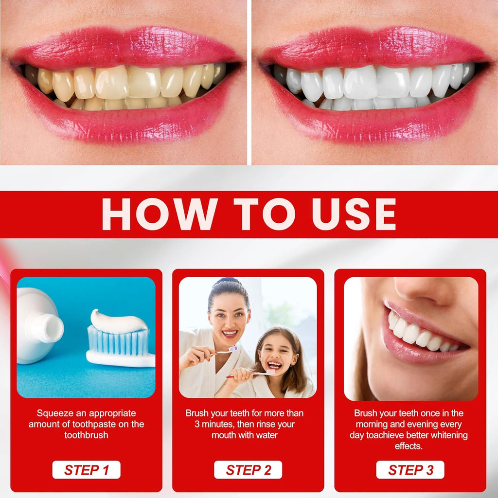 2PCS SP 6 Toothpaste for Teeth Brightening & Fresh Breath, 6 Probiotics Formula for Gum Health, Fluoride-Free, Mint Fresh Flavor, 4.9 oz (3, Mint)